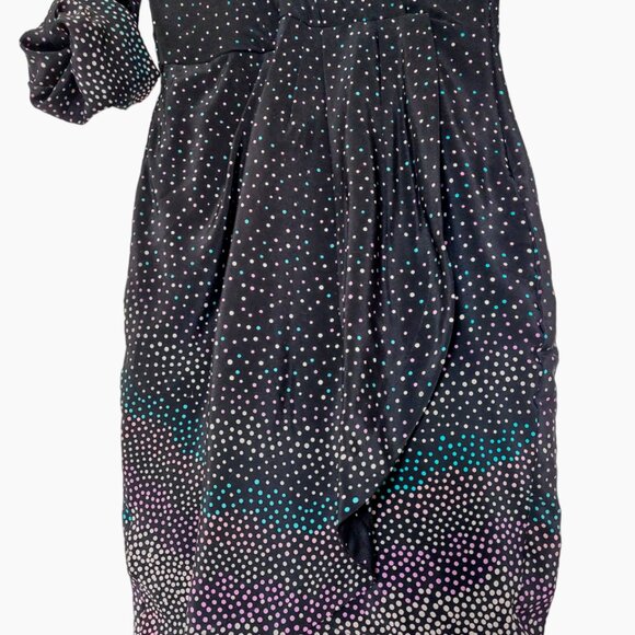 Yumi Kim Black Polka Dot Midi Dress - Picture 6 of 9